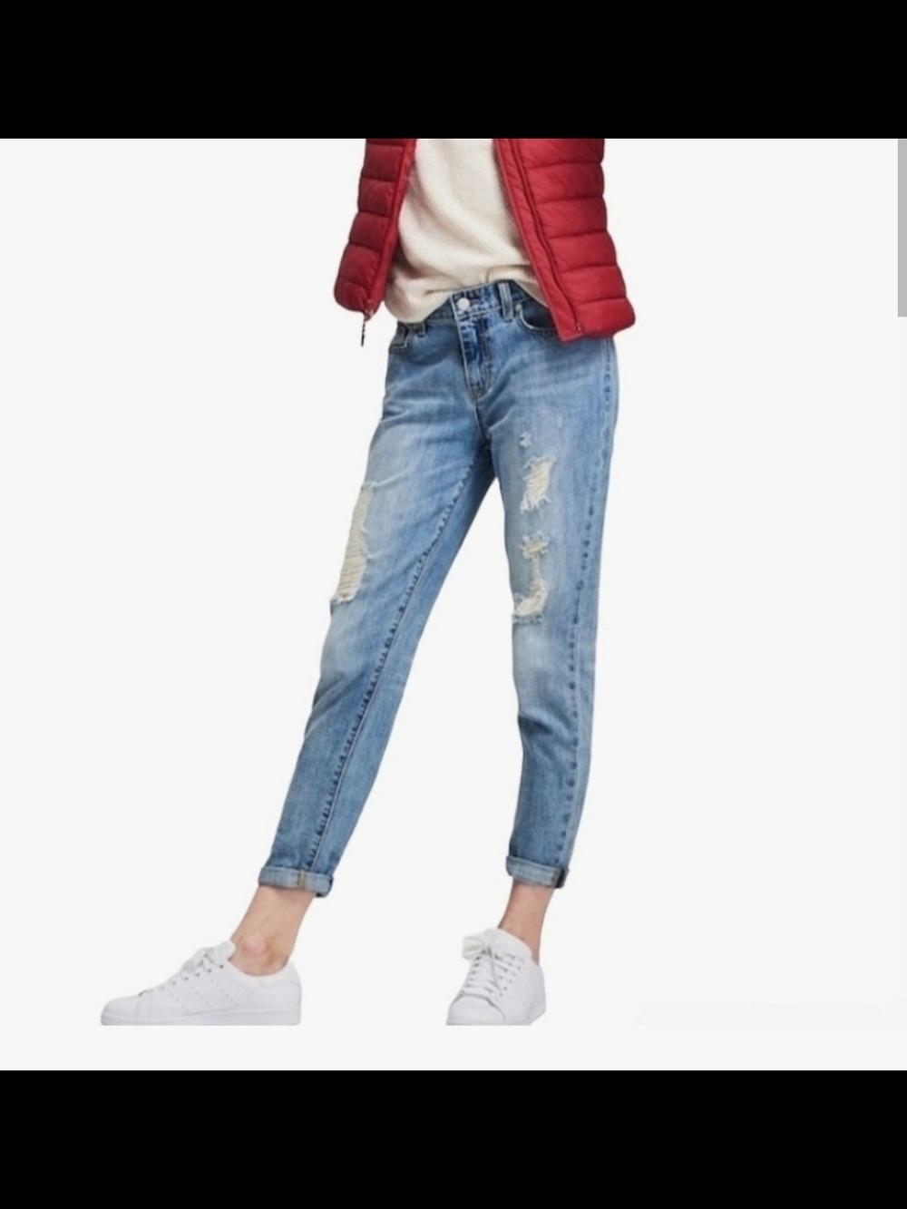 GAP 1969 Light Blue Sexy Boyfriend Distressed Jeans - Picture 2 of 7